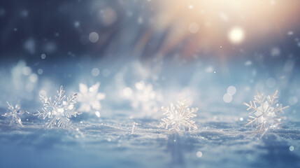 Macro Photography of Snowflakes on the Ground