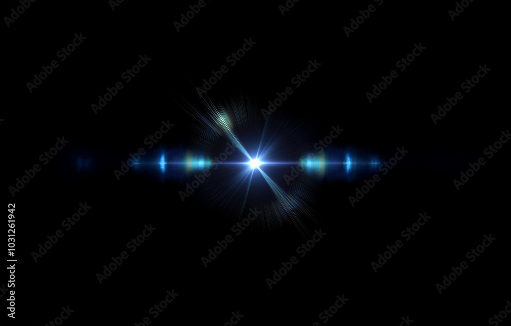 Aufkleber a bright white light bursts from the center of the image with radial lines extending outward.