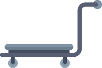 Empty hospital gurney stretcher trolley medical equipment icon isolated on white background in flat style