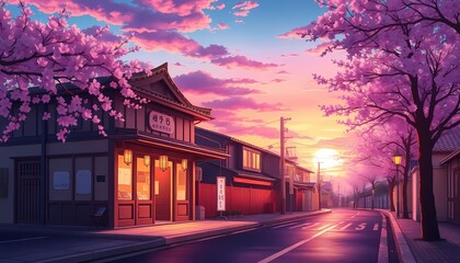 Romantic view of the town