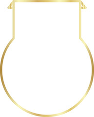 Golden tag label and banner