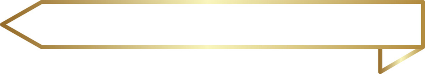 Golden tag label and banner