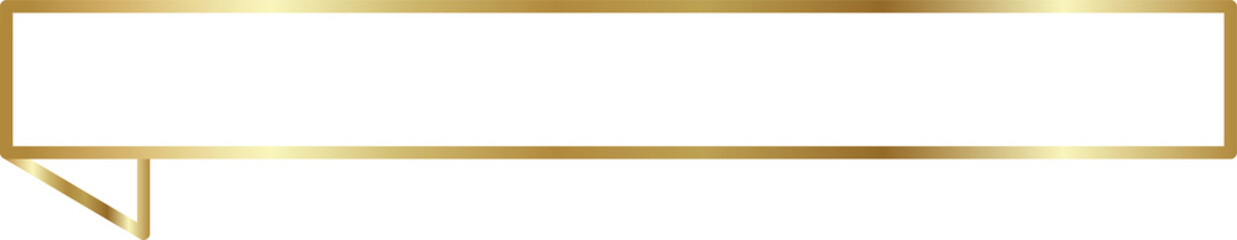 Golden tag label and banner