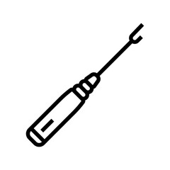 seam ripper dressmaking fashion line icon vector. seam ripper dressmaking fashion sign. isolated contour symbol black illustration