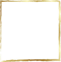 Grunge square golden frame. Luxury element