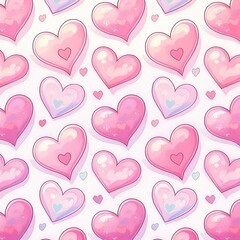 다양한 하트 패턴 이미지 일러스트 (Various heart pattern image illustration)