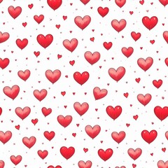 다양한 하트 패턴 이미지 일러스트 (Various heart pattern image illustration)