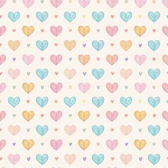 다양한 하트 패턴 이미지 일러스트 (Various heart pattern image illustration)