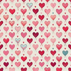 다양한 하트 패턴 이미지 일러스트 (Various heart pattern image illustration)