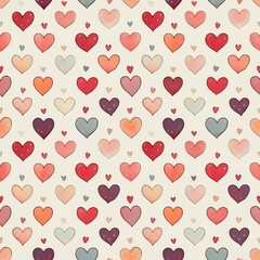 다양한 하트 패턴 이미지 일러스트 (Various heart pattern image illustration)