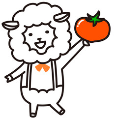 色加工ok ひつじ素材No.40 トマト