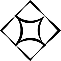 Square line shapes. Geometric elements