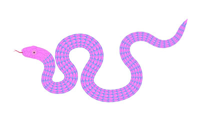 Fototapeta premium A simple cartoon snake pattern