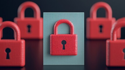 Glowing privacy policy document surrounded by digital padlocks blocking a hacker, Privacy Security