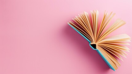 Eyecatching banner featuring a book mockup against a soft pink backdrop, perfect for showcasing your literary creations.