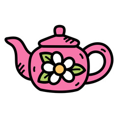 Fototapeta premium Teapot Doodle Illustration