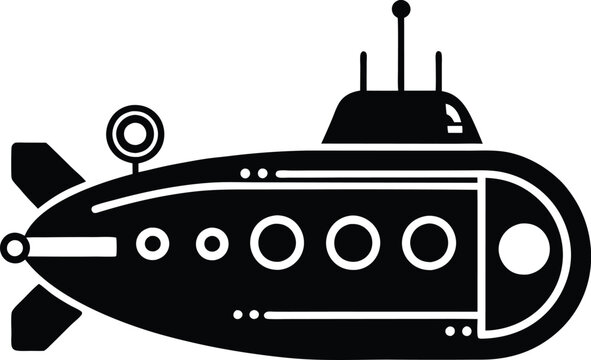 recommend clip art: submarine illustration silhouette logo design concept 