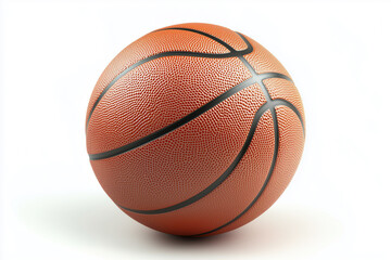 Obraz premium Basketball isolated on white background.