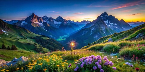 Breathtaking Golm Alps Landscape in Austria - Majestic Mountains and Lush Greenery