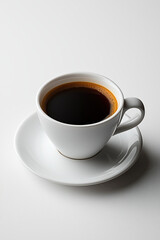 Black Coffee isolated on white background.