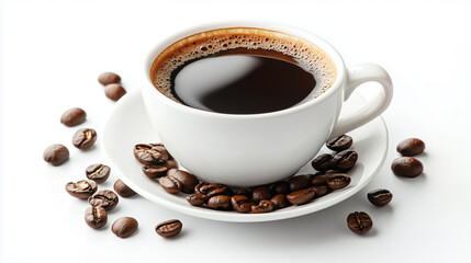 Fototapeta premium Black Coffee isolated on white background.