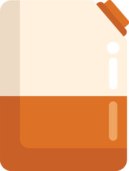 Simple, flat design illustration of a plastic gallon container holding liquid, with a white background