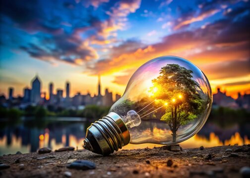 Bright Light Bulb Symbolizing Innovative Ideas and Creative Thinking for Inspiration and Problem Solving