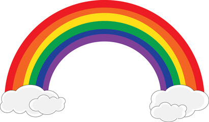 A vector art of a rainbow.