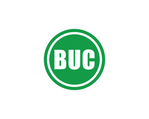 BUC Logo design vector template. BUC