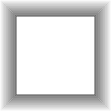  Square gradient frame blended line effect. Decoration for technology