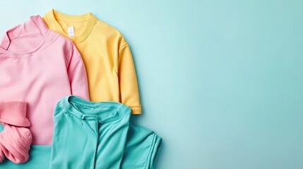 Colorful Casual Clothing on Soft Background