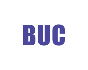 BUC Logo design vector template. BUC
