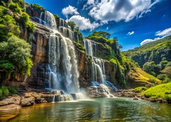 Captivating View of Vu de Noiva Waterfall in Morro da Igreja, Urubici, Santa Catarina - Nature's Beauty Unveiled