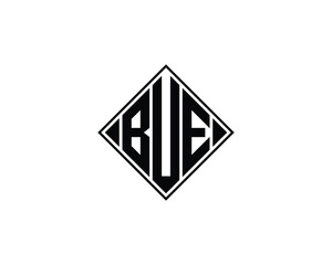 BUE logo design vector template. BUE