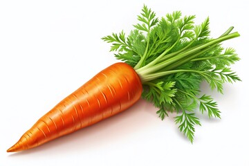 Carrot Isolated on White Background - Fresh Organic Vegetable Vector Graphics for Culinary and Health-Related Projects