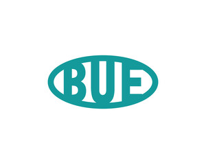 BUE logo design vector template. BUE