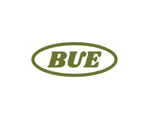 BUE logo design vector template. BUE