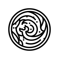 nut butter raw foodist line icon vector. nut butter raw foodist sign. isolated contour symbol black illustration