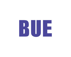 BUE logo design vector template. BUE