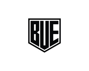 BUE logo design vector template. BUE