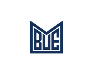 Fototapeta premium BUE logo design vector template. BUE