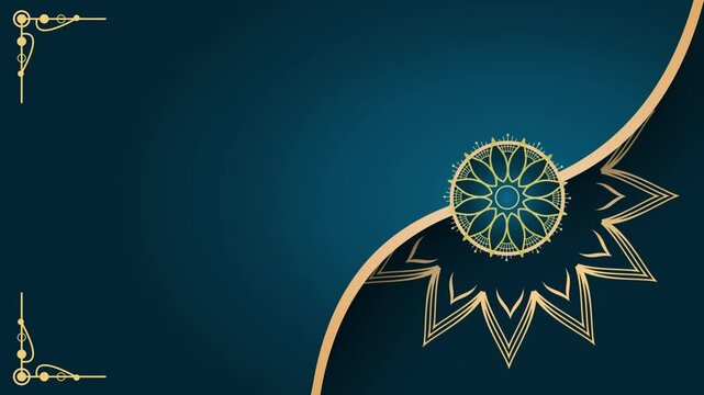 Golden Arabesque Mandala on Luxury Background