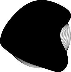 Circle blend emblem. Wavy dynamic line with frame