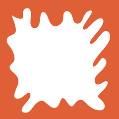 Orange Frame Hollow Background