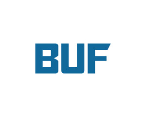 BUF logo design vector template. BUF