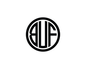 BUF logo design vector template. BUF