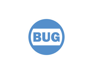 BUG Logo design vector template. BUG
