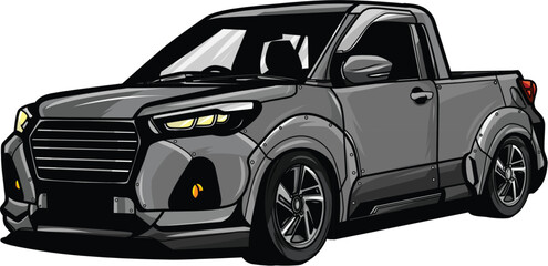 Obraz premium a black car with a white background