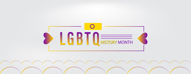 An elegant logo for LGBTQ History Month, showcasing a beautiful design with colorful elements representing diversity and inclusion