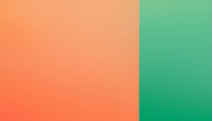 Obraz premium Vibrant Coral and Mint Green Bi-Color Abstract Background. Perfect for modern designs, presentations, or digital art projects. A calming, minimalist aesthetic.